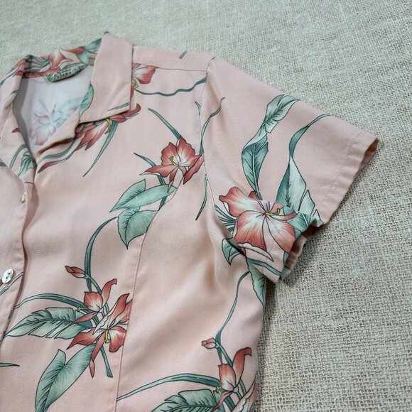 Tommy Bahama Women's Medium Button Down 100% Silk Shirt - Picture 3 of 9